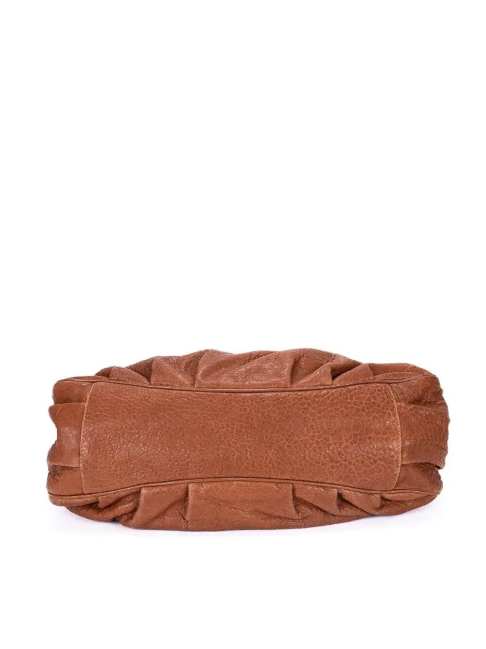 Fendi Small Hobo Tan Textured Leather